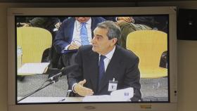 Jaime Terceiro, en una imagen del monitor de la sala de prensa de la Audiencia Nacional.