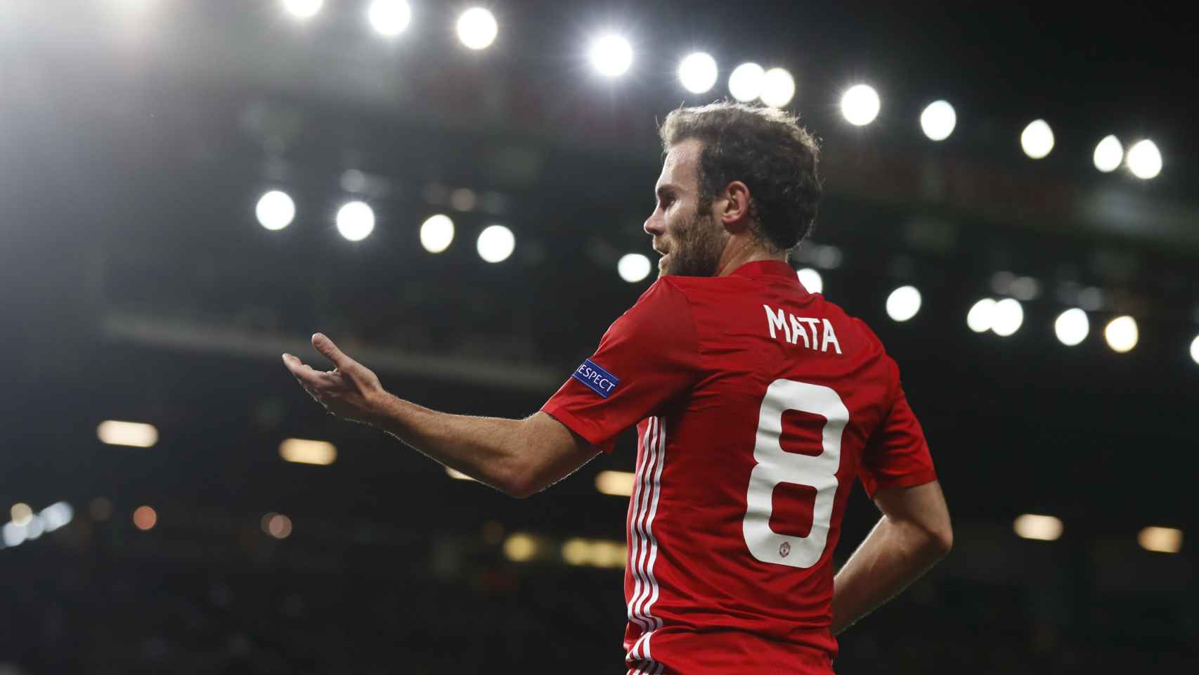 Juan Mata, en Old Trafford.