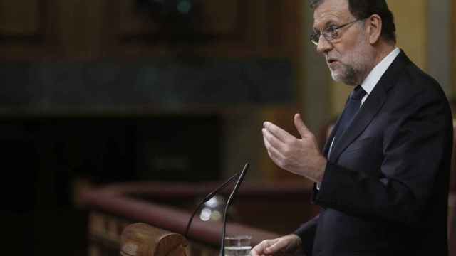 El presidente del Gobierno en funciones, Mariano Rajoy, en el debate de investidura.