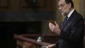 El presidente del Gobierno en funciones, Mariano Rajoy, en el debate de investidura.