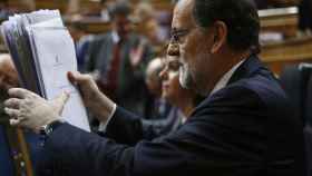 Mariano Rajoy minutos antes del inicio del debate donde ha anunciado la congelación de las reválidas