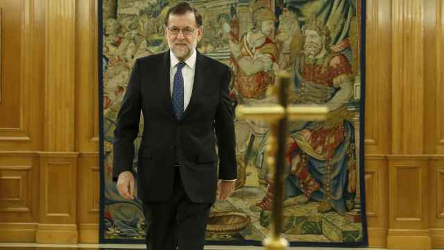 Mariano Rajoy poco antes de jurar el cargo ante el Rey.