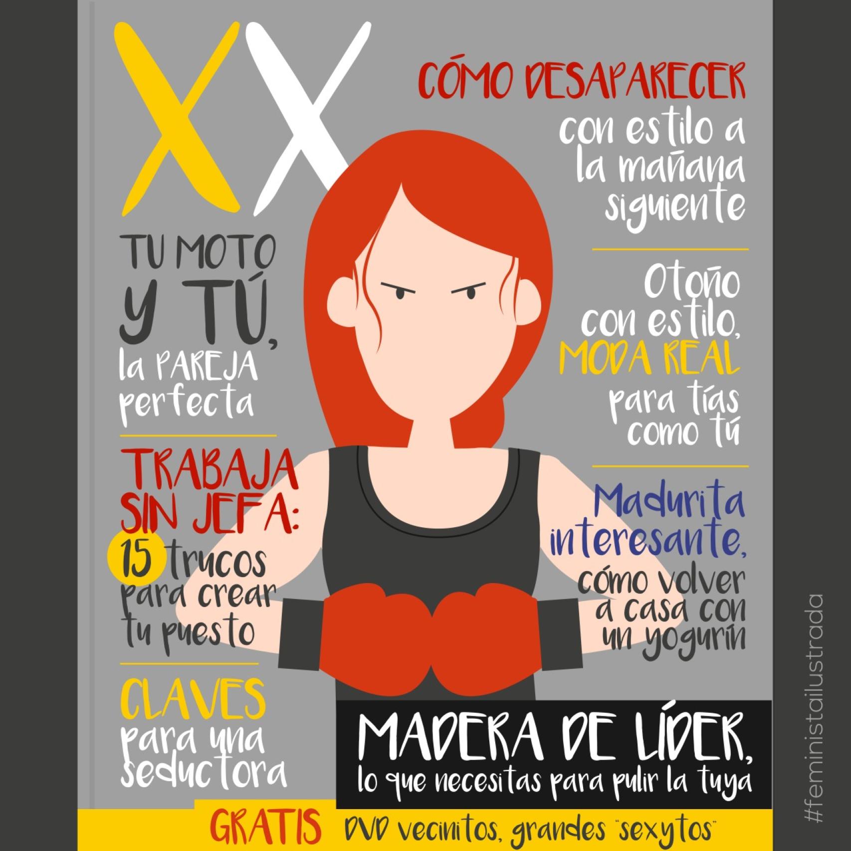 Revistas para ellos. Viñeta de Feminista ilustrada.