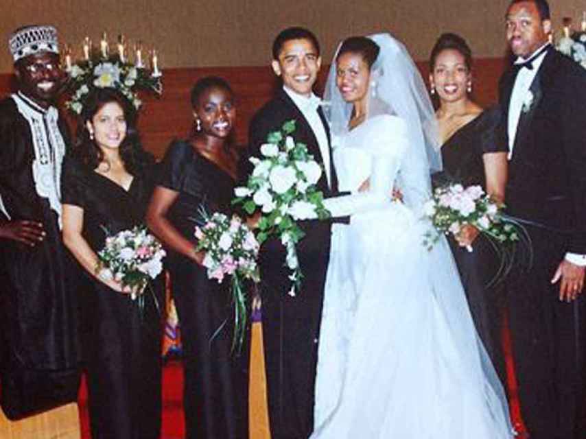 El día de la boda de Michelle y Barack Obama