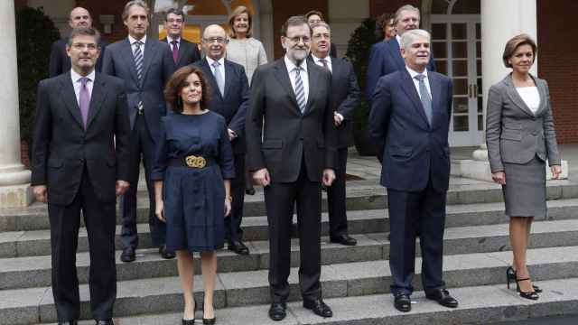 Foto de los ministros del nuevo Ejecutivo presidido por Mariano Rajoy.