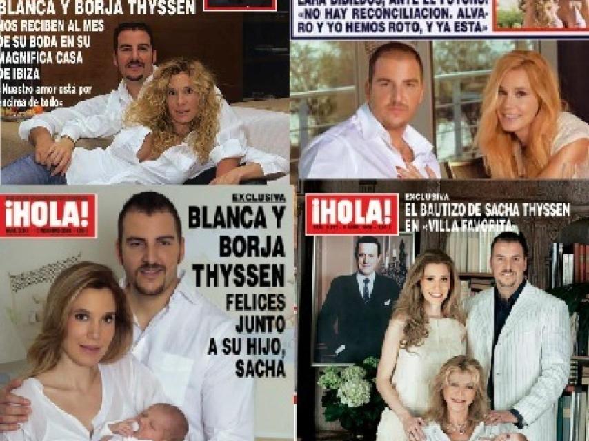 Algunas de las portadas de Borja Thyssen en ¡HOLA! investigadas por la Agencia Tributaria