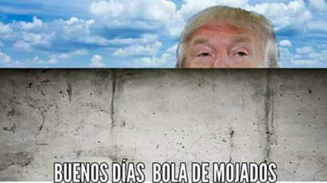 Uno de los montajes sobre Trump y su muro.