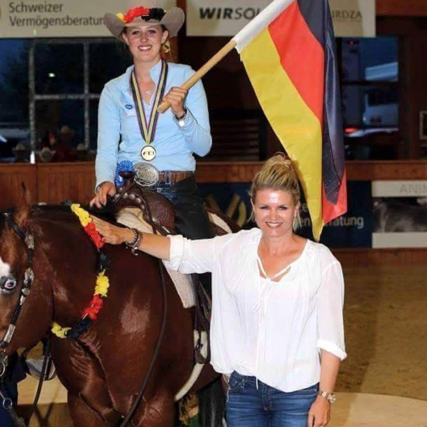 Corinna Schumacher con Gina Maria, la hija mayor del matrimonio