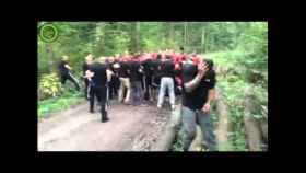 Feyenoord Rotterdam hooligans in German forest