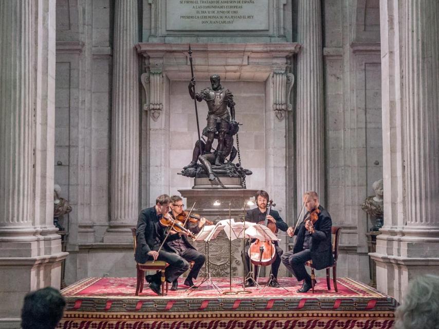 El cuarteto Lutoslawski interpretando a Mozart, el pasado jueves 10.