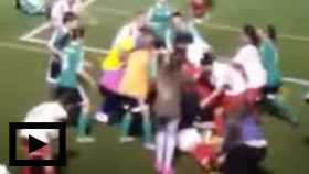 Brutal pelea en un partido de fútbol femenino en Gran Canaria
