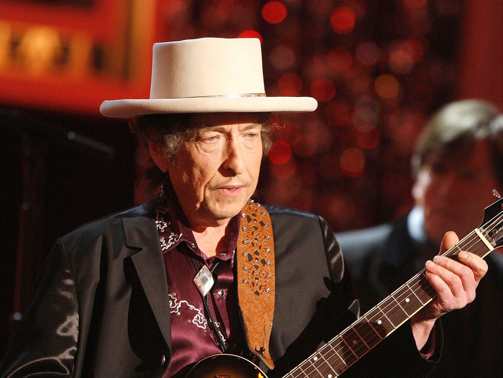 Bob Dylan en actuación, en California, en 2009.