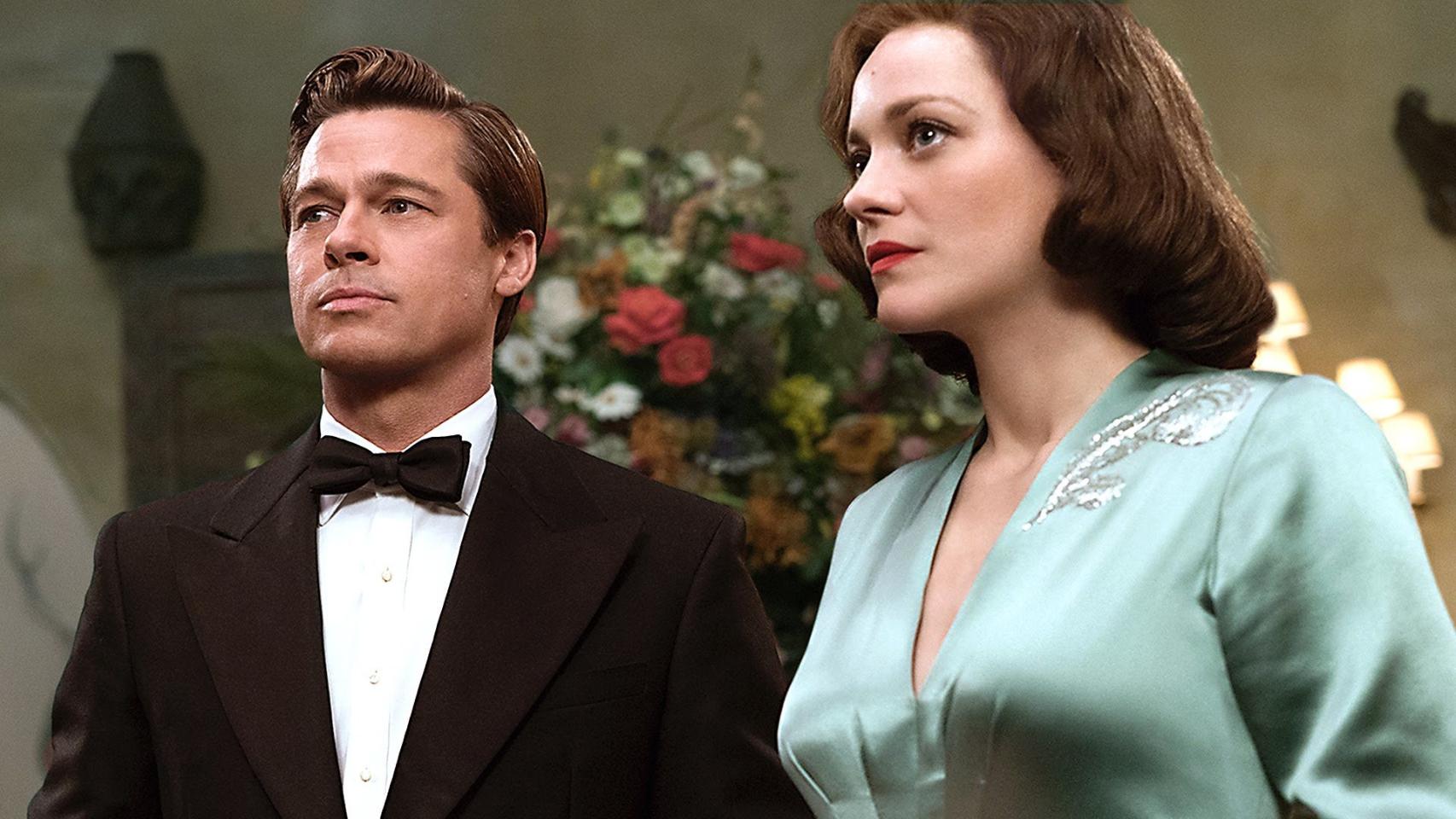 Pitt y Cotillard en su nueva película, Aliados.