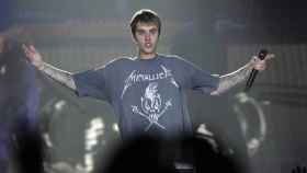 Justin Bieber en su actuación de anoche en Madrid, en el Barclaycard Center.