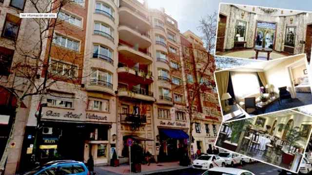 Fachada del Gran Hotel Velázquez de Madrid y el estado actual de sus instalaciones.