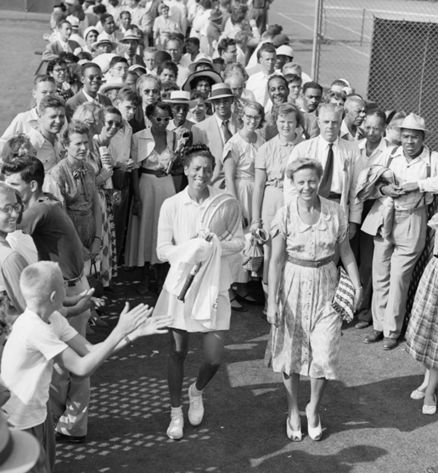 Althea Gibson y Alice Marble.