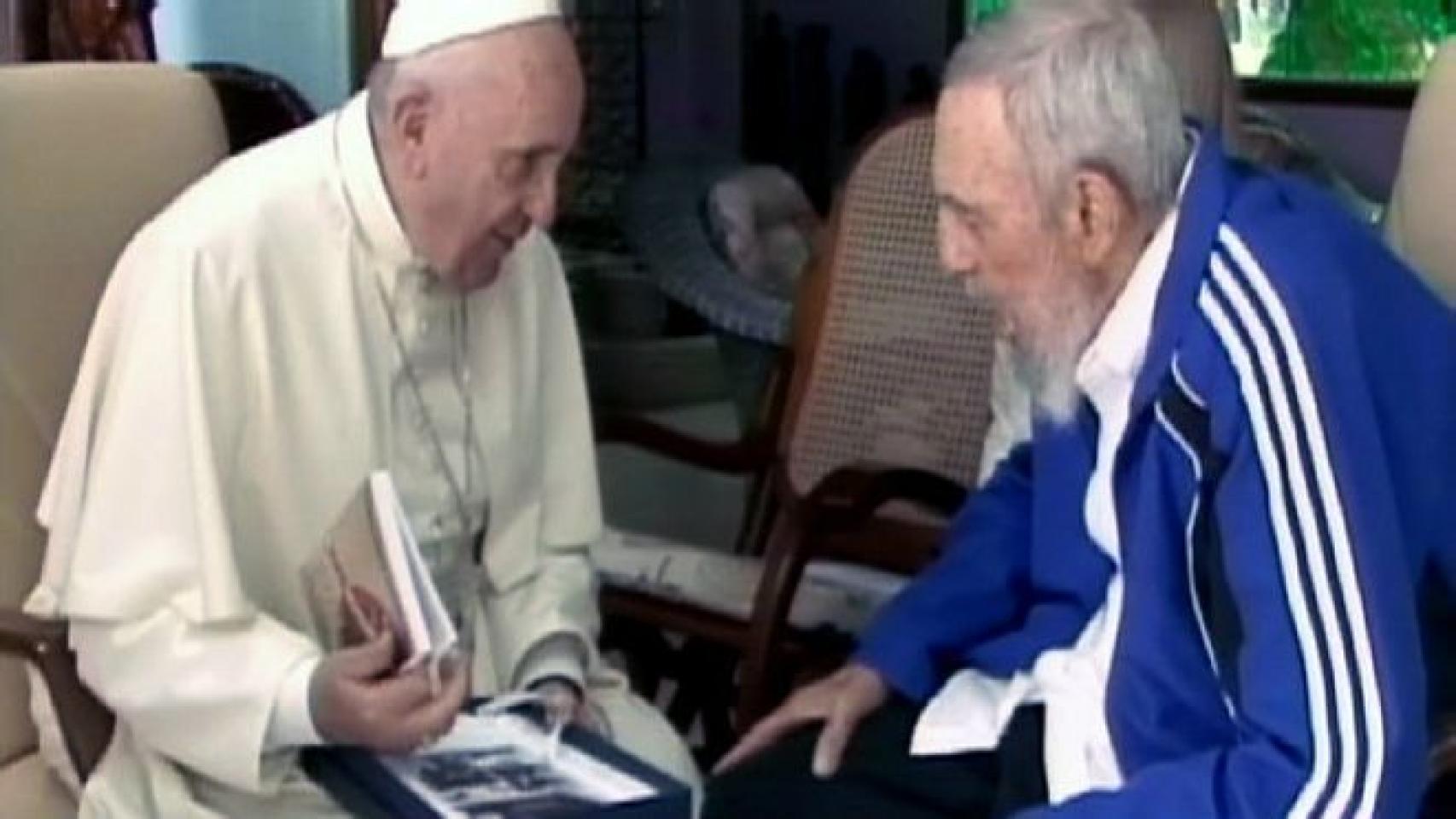 Para Francisco con Fidel Castro en Cuba.
