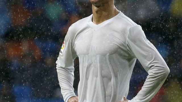 Cristiano Ronaldo durante el encuentro ante el Sporting de Gijón.