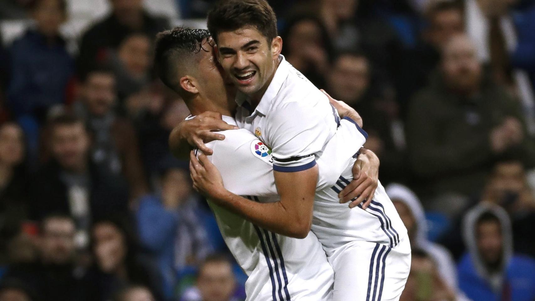 Enzo Zidane celebrando su gol.