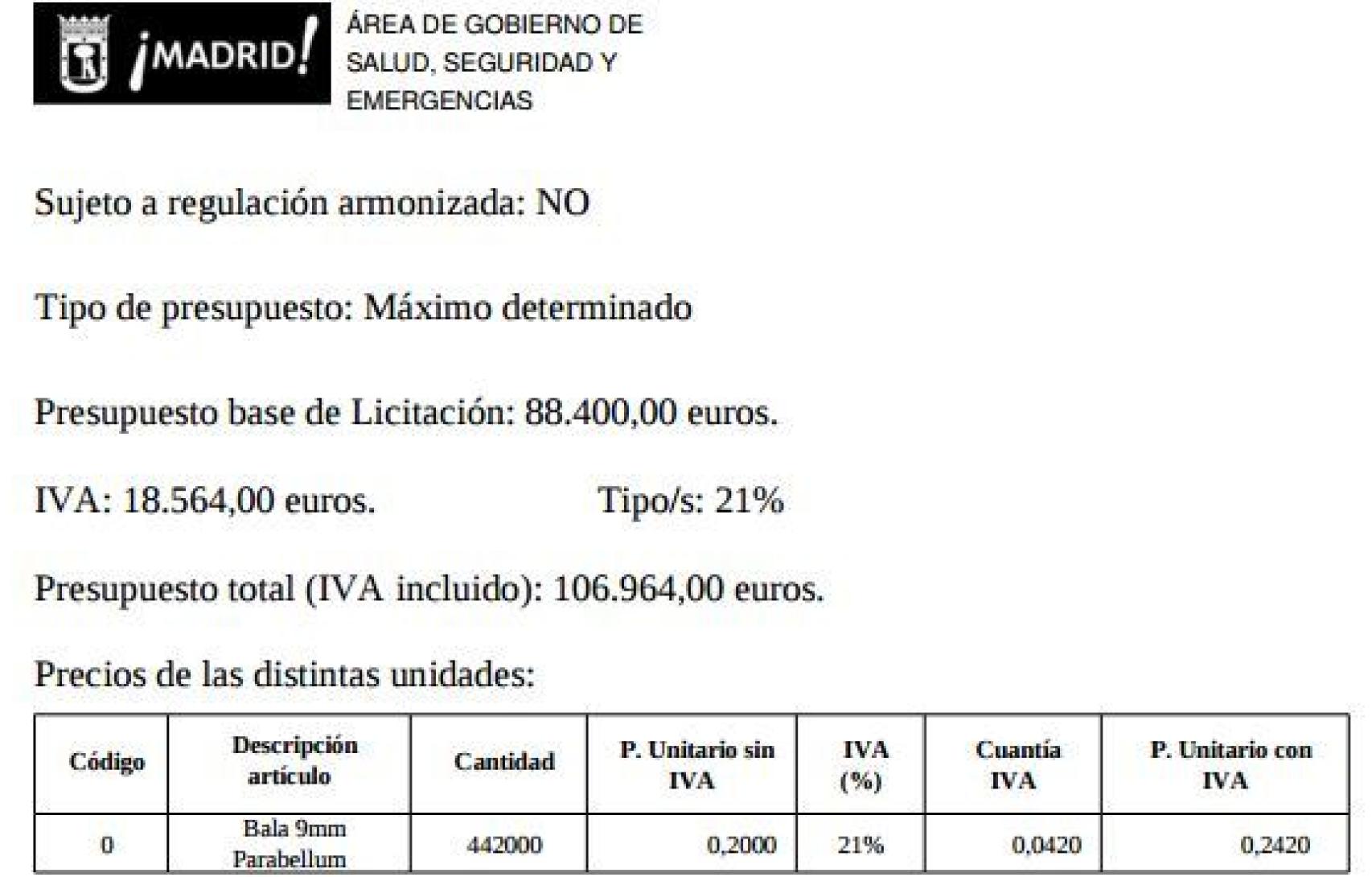 Expediente de contratación que quedó desierto.