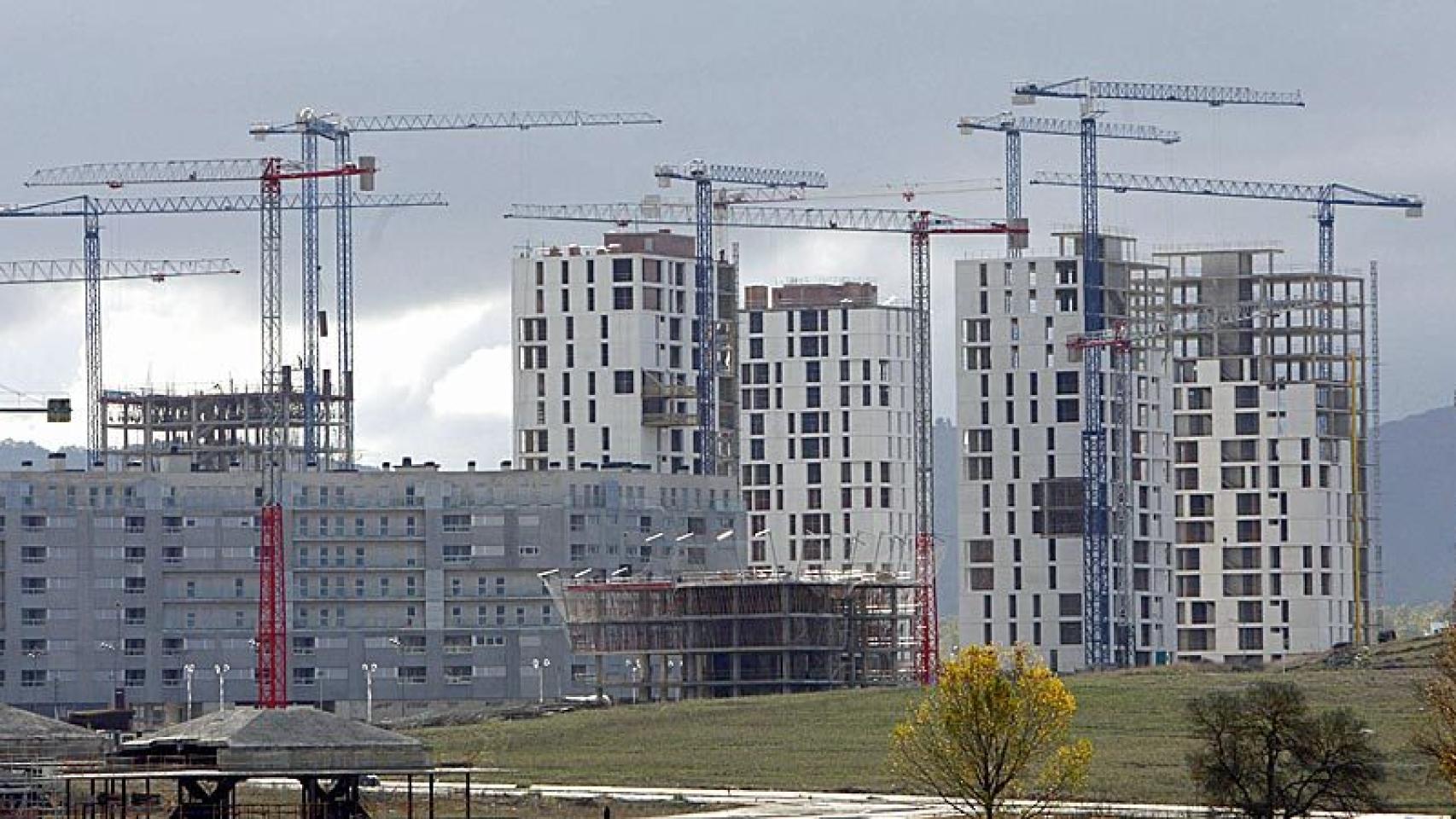 Viviendas en construcción.