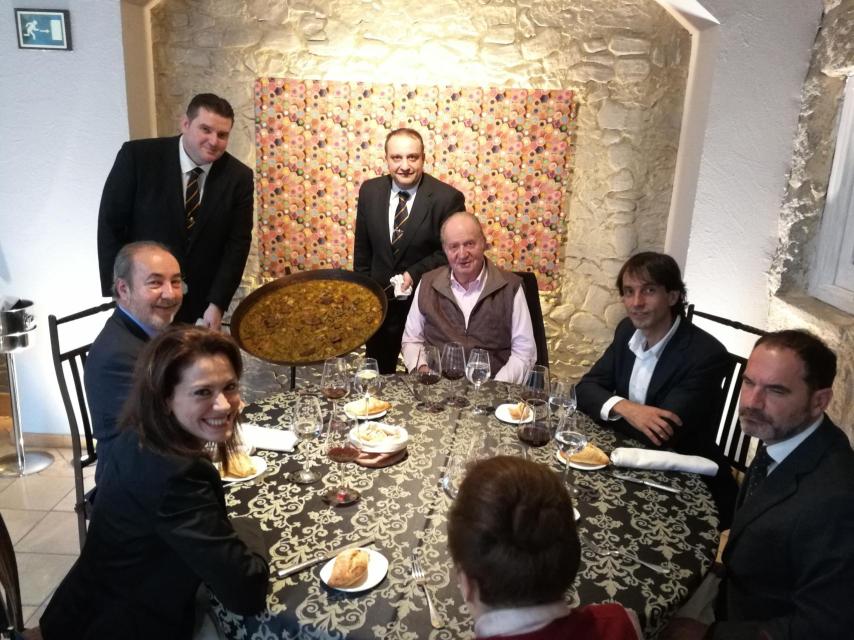 Momento del almuerzo, al que asistió también la infanta Margarita.