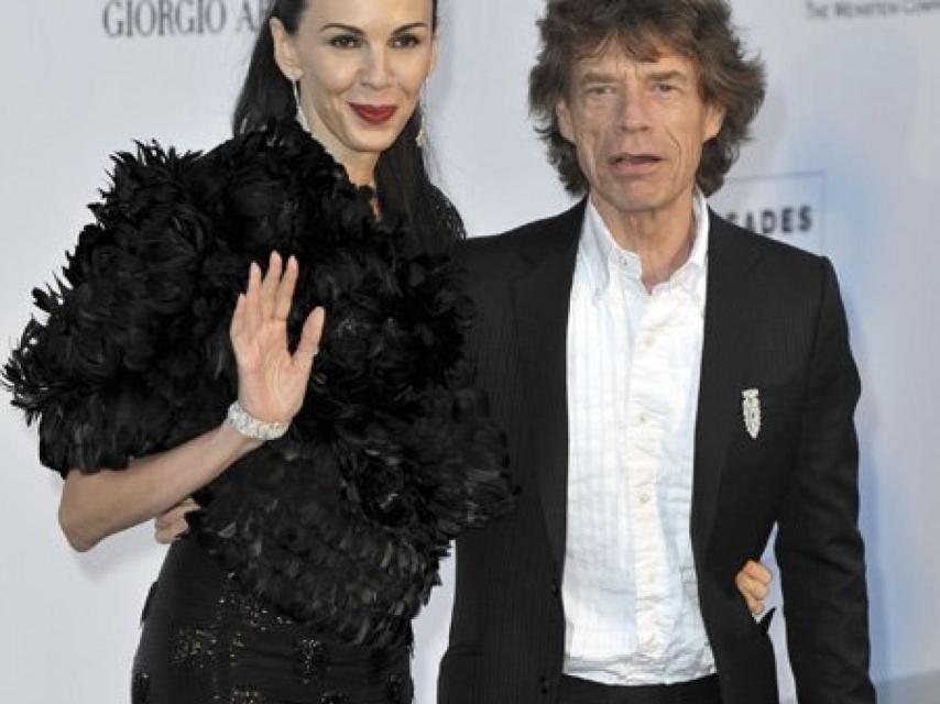 L' Wren Scott con Mick Jagger