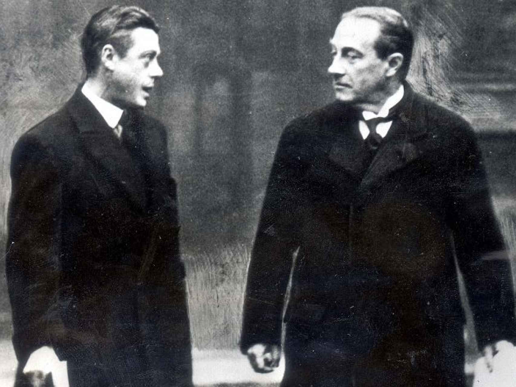 Eduardo VIII y el primer ministro, Stanley Baldwin.