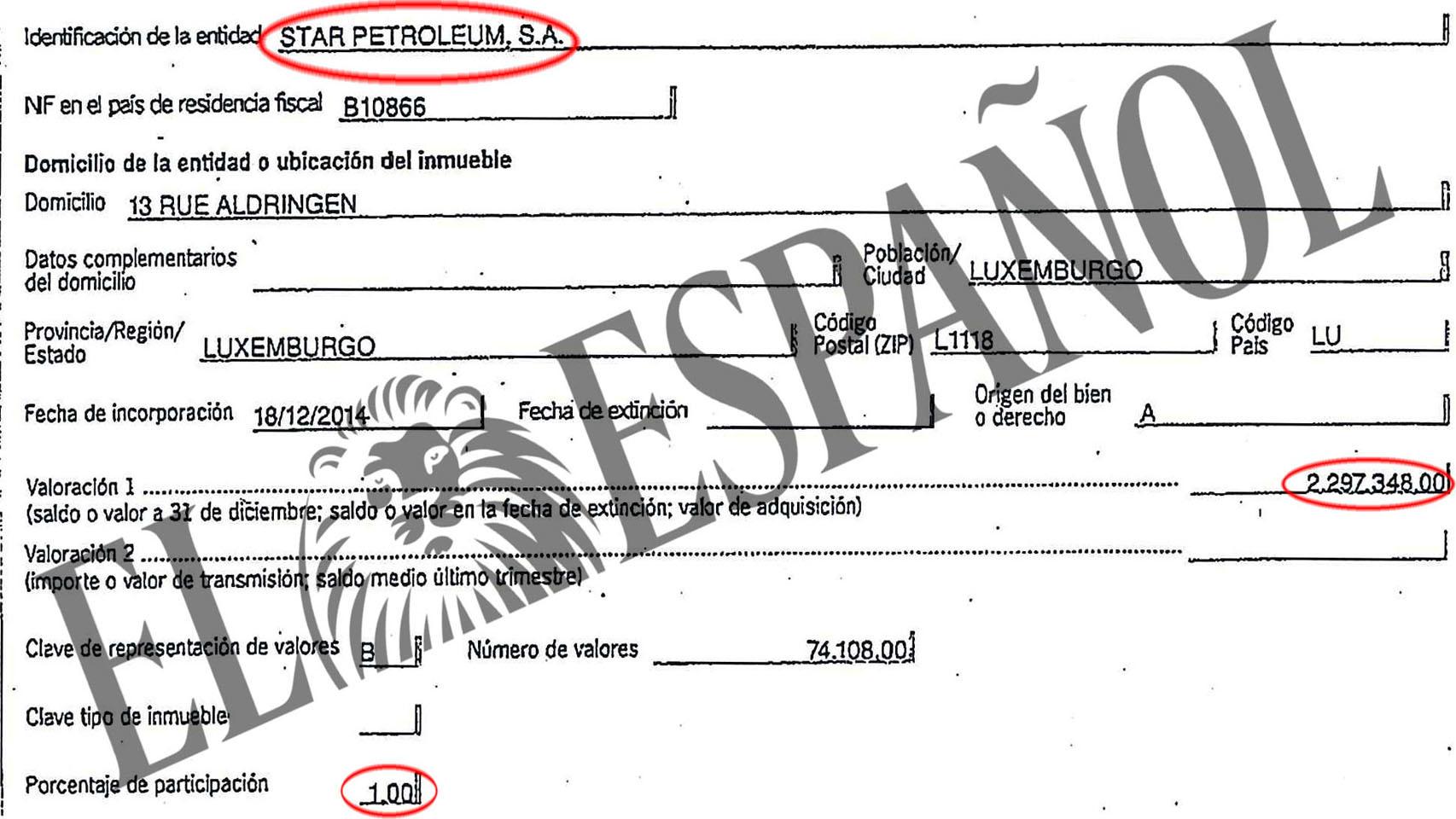 Parte de los documentos presentados a Hacienda por Cebrián.