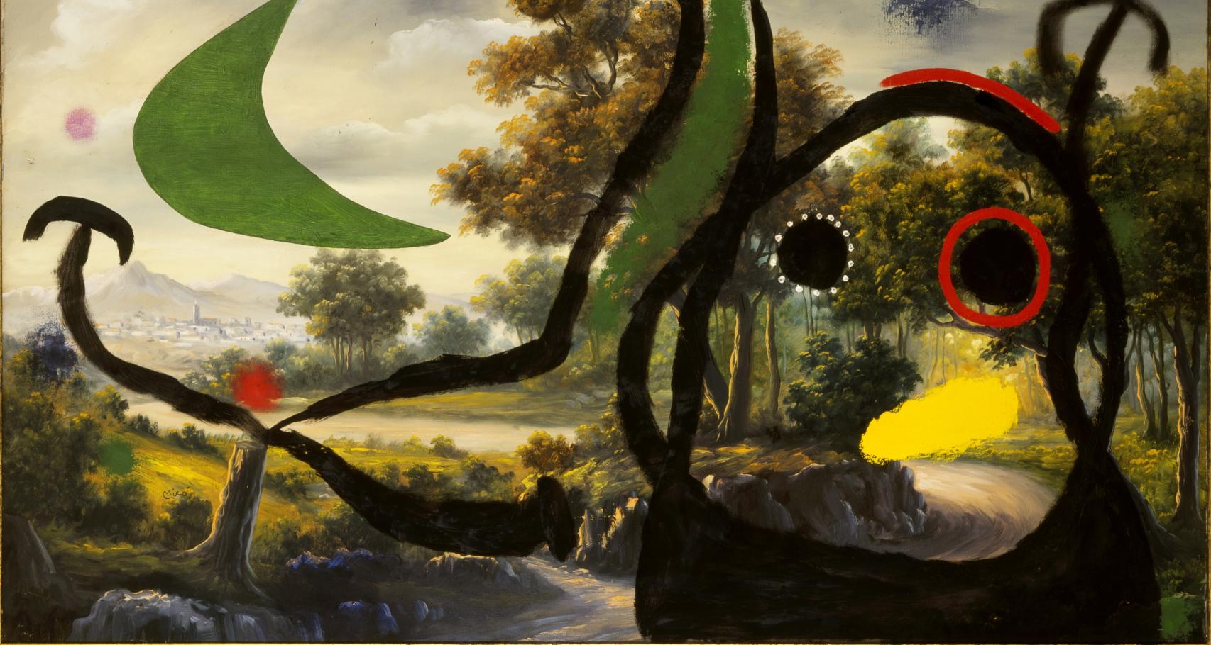 Personaje en un paisaje cerca del pueblo, 1965, Joan Miró