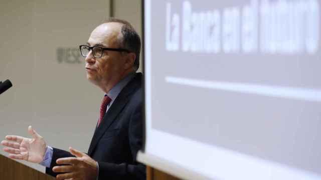 El subgobernador del Banco de España, Fernando Restoy, durante su intervención en la apertura del XII Encuentro del Sector Bancario que se celebra hoy en Madrid.
