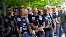 Un grupo de policías miembros del club motero Gunfighters.