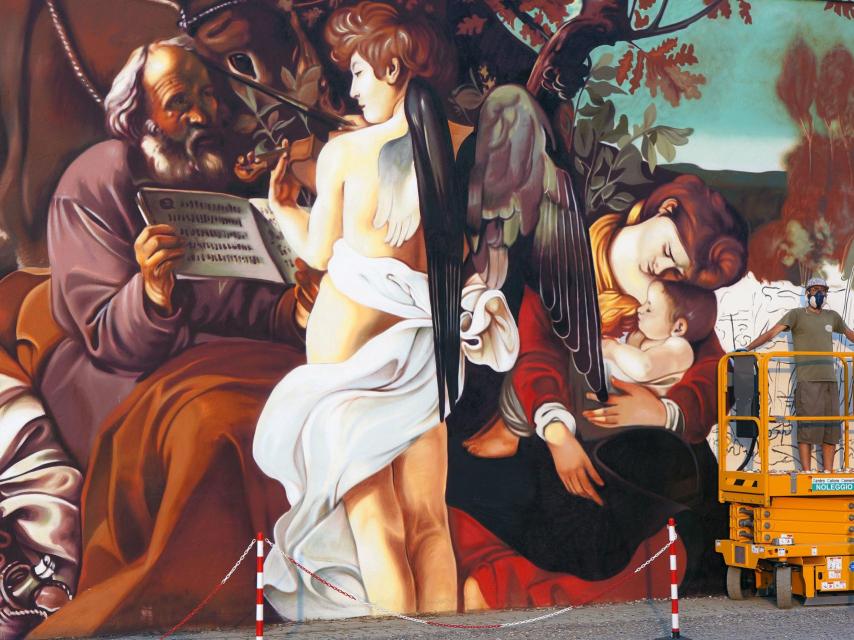Uno de los grafitis del pintor Andrea Ravo.