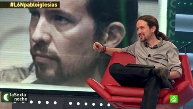 Pablo Iglesias en una de sus apariciones en televisión