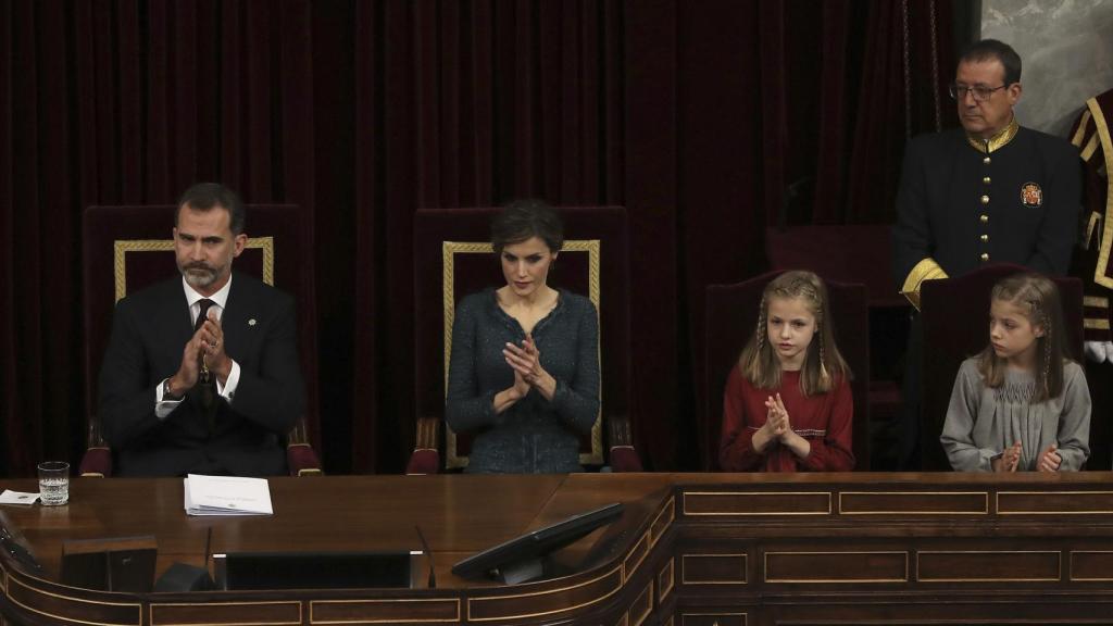 Letizia, durante la apertura de las Cortes en el Congreso.