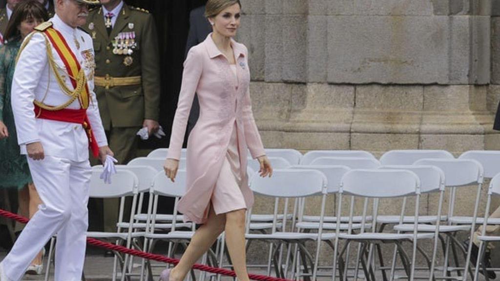Letizia, durante un acto militar en Salamanca.