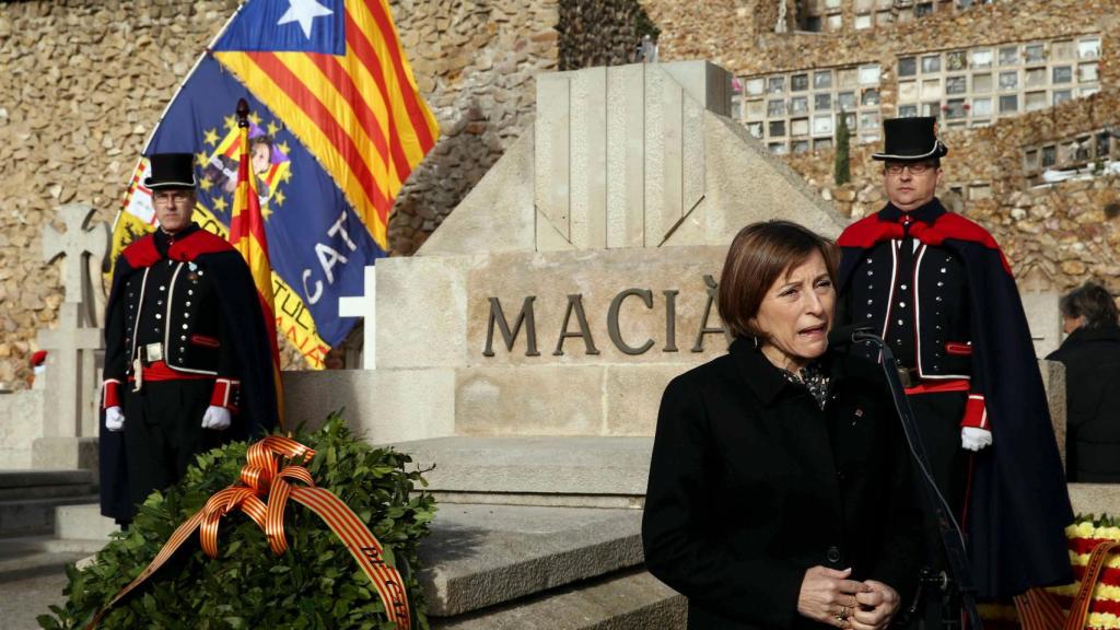 Carme Forcadell en el homenaje a Maciá