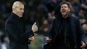 Zidane, a la izquierda, y Simeone, a la derecha.