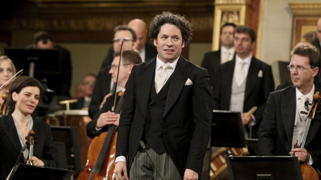 Gustavo Dudamel durante el concierto de Año Nuevo en Viena