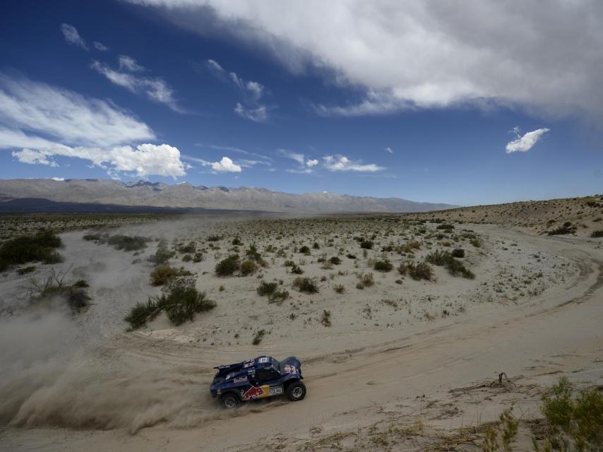 Carlos Sainz, durante el Dakar de 2016.