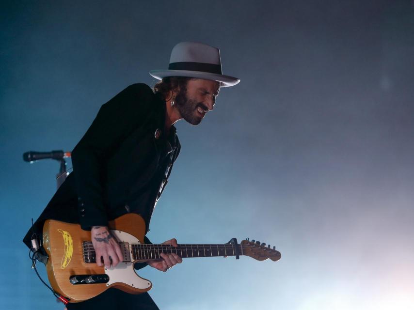 El músico Leiva en su concierto del pasado viernes, en Madrid, de su disco Monstruos.