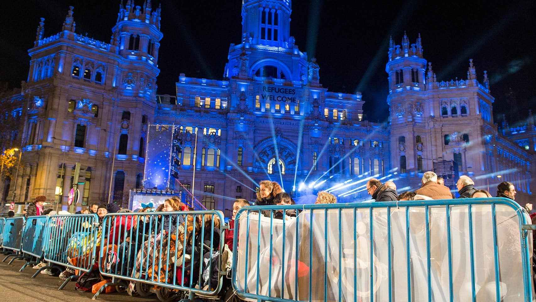 La primera fila de la cabalgata en Madrid, reservada para discapacitados