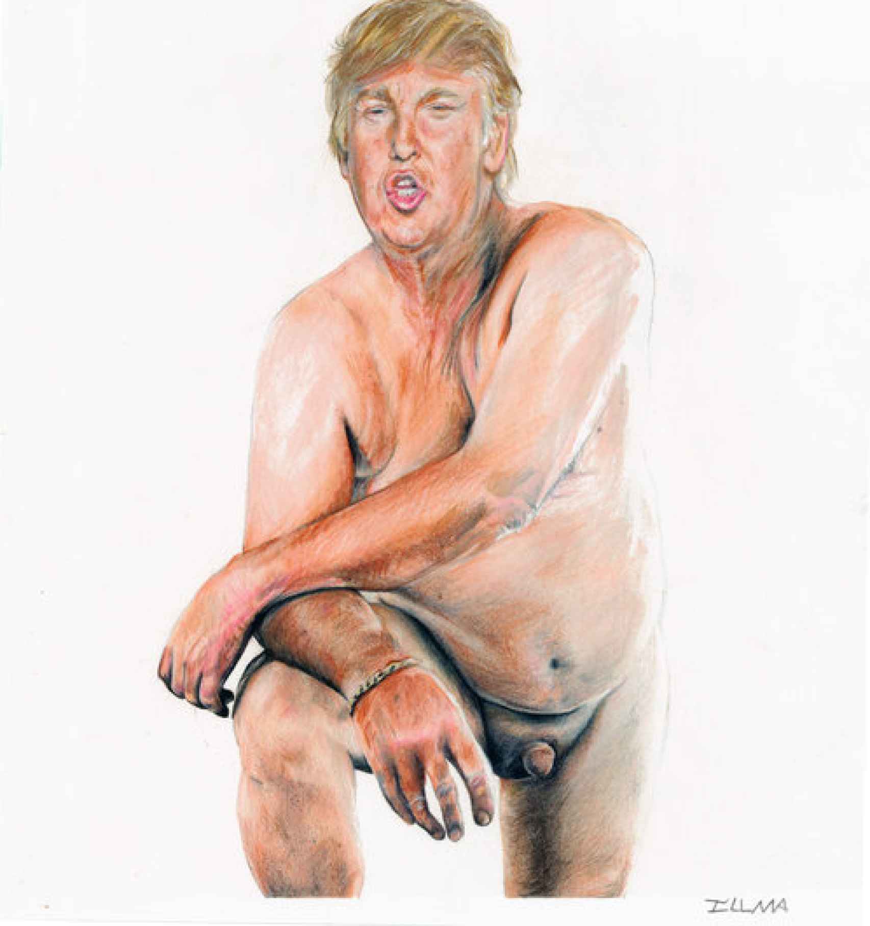 Trump retratado por la artista australo-estadounidense Illma Gore.