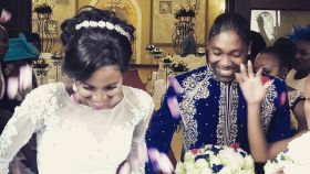Instantánea de la boda civil de Caster Semenya.