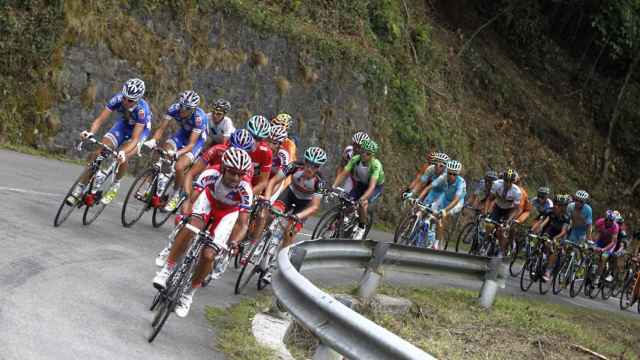 El Angliru durante una edición anterior de La Vuelta.