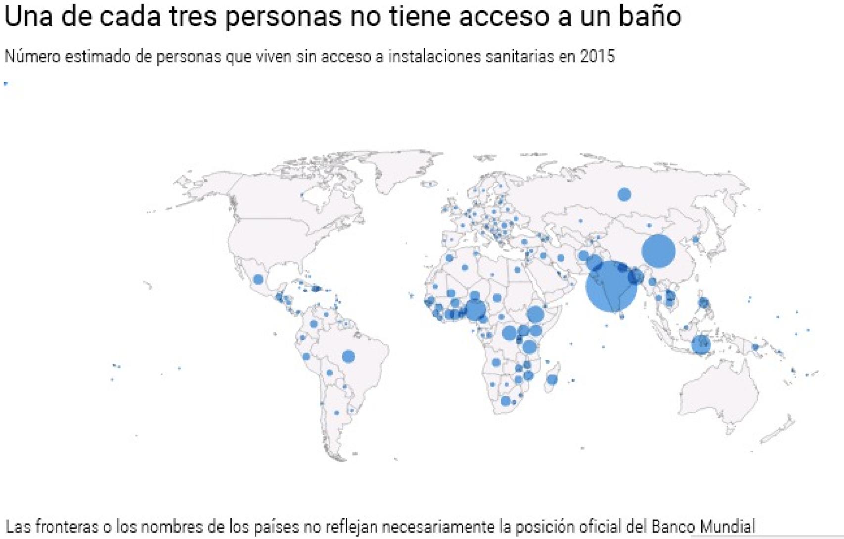 Asia es el continente donde la población sufre más carencias de acceso a baños y sanitarios
