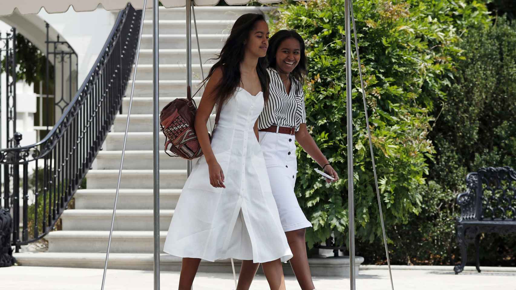 Malia y Sasha Obama en Washington.