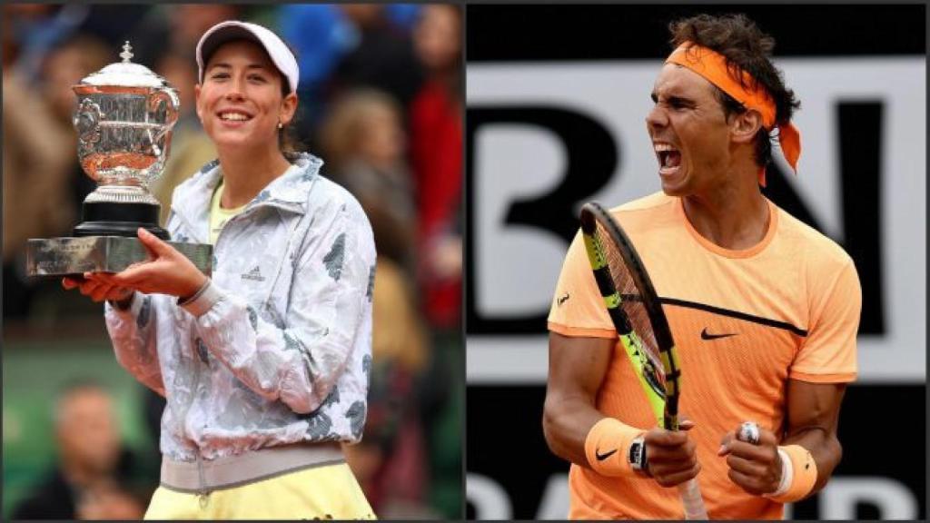 Garbiñe Muguruza y Rafa Nadal.