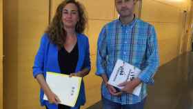 Carolina Punset y Alexis Marí, en la sede valenciana de Ciudadanos
