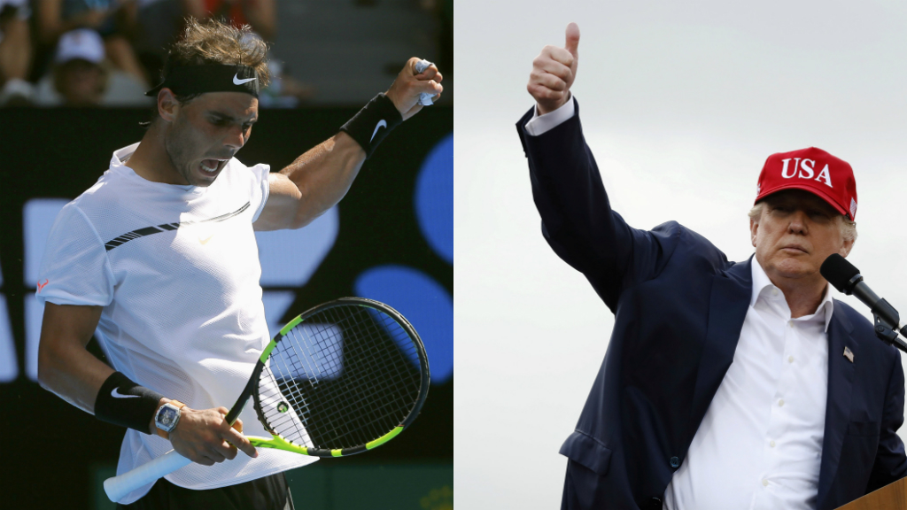 Rafa Nadal y Donald Trump.